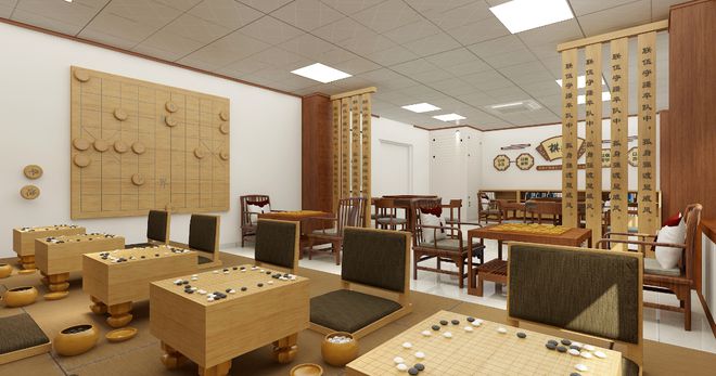 江南体育官网养老院棋牌室效果图设计：舒适与便捷并重的社交空间(图2)